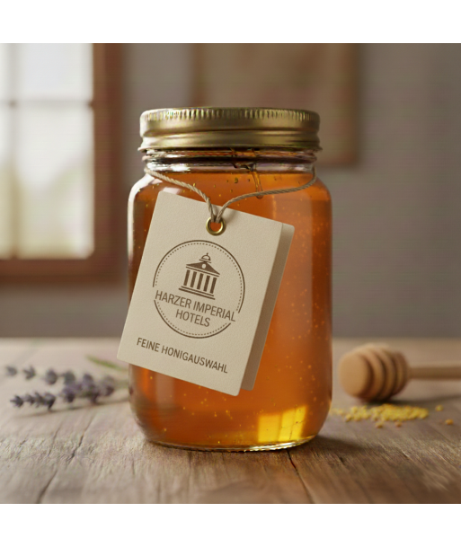 Geschenk-Honig mit individuellem Spruch oder (Firmen-)Logo